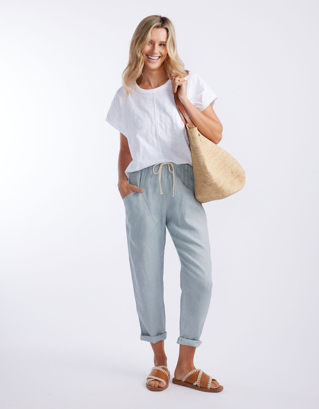 Effortless Camille Shell Top - White