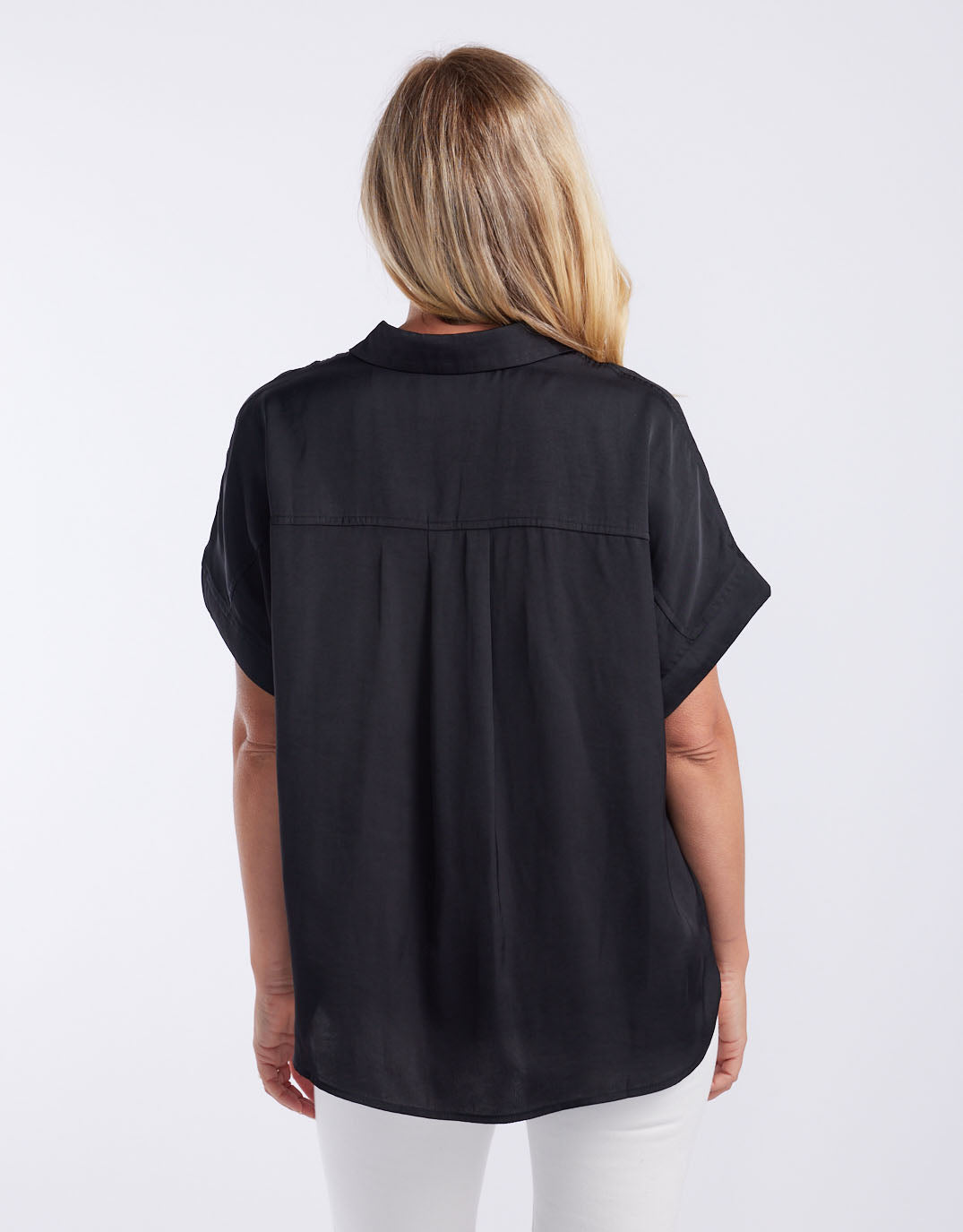 Effortless Drape Shirt - Black