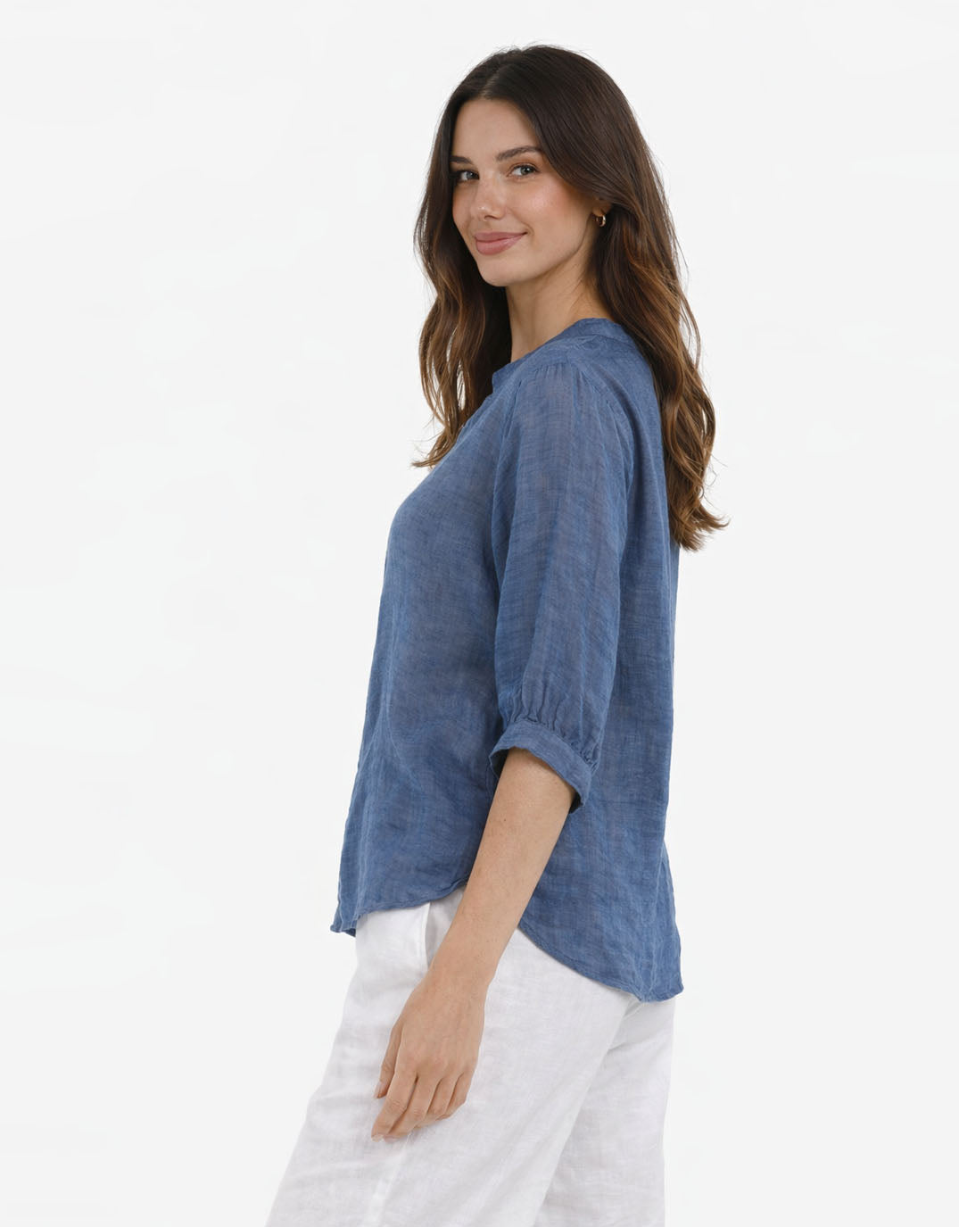 Allegra Linen Shirt - Denim