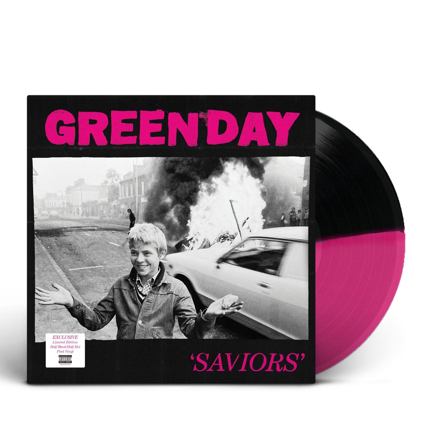 Green Day- Saviors (Indie Exclusive Magenta & Black Split w/ Poster) [ VINYL LP ]