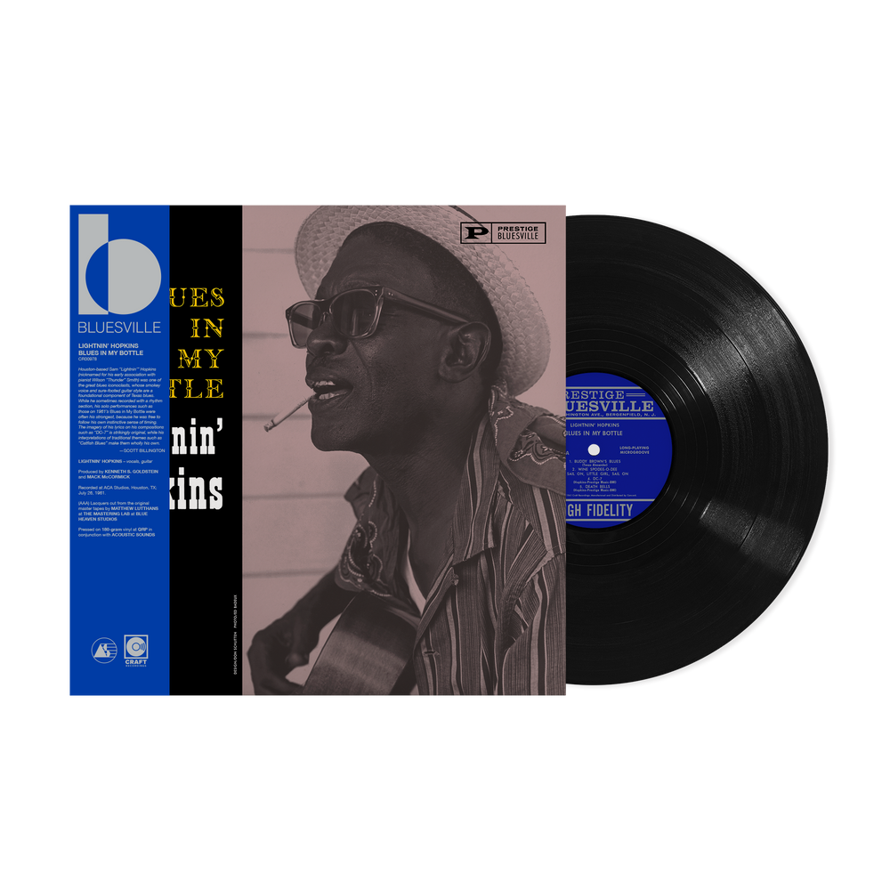 Lightnin' Hopkins- Blues In My Bottle (Bluesville Acoustic Sounds Series) [180g Black Vinyl - paper wrapped jacket] [ VINYL LP ]