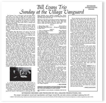 Bill Evans- Sunday At The Village Vanguard (Original Jazz Classics Series) [ VINYL LP ]