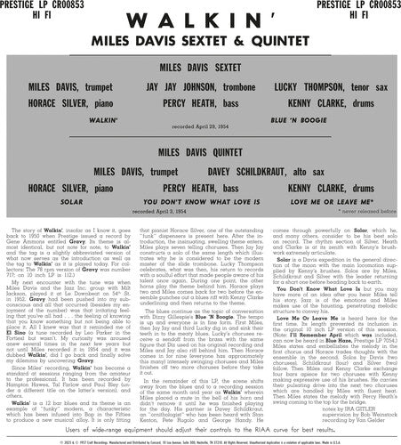 Miles Davis All Stars- Walkin' (original Jazz Classics Series) [ VINYL LP ]