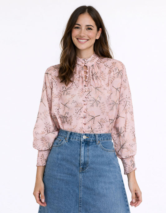 Hazel Blouse - Tea Rose Print