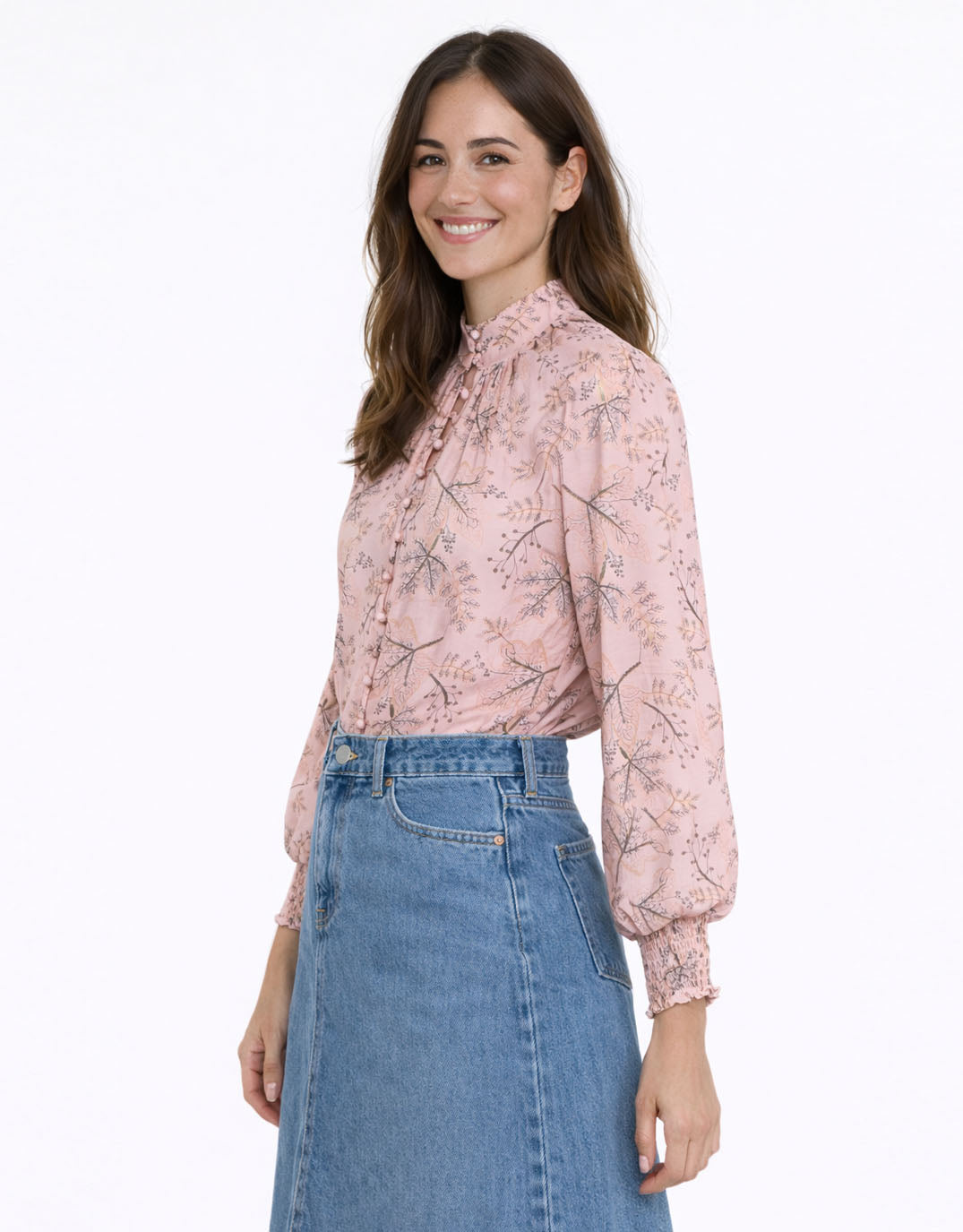 Hazel Blouse - Tea Rose Print
