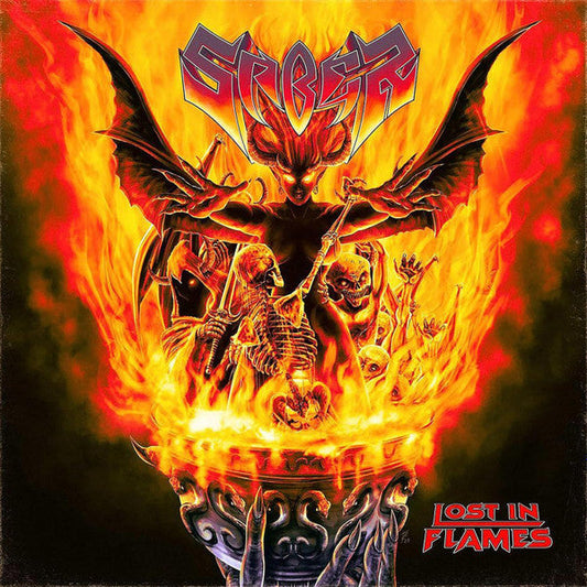Saber- Lost In Flames - Burning Orange Marble Vinyl [ VINYL LP ]