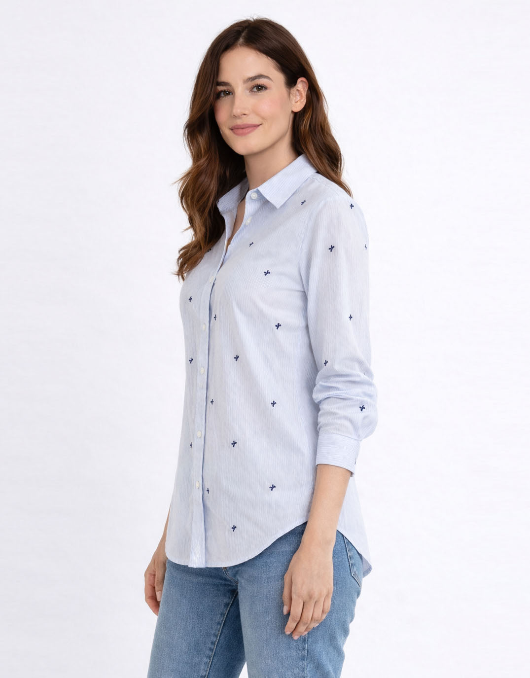 Reid Shirt - Blue Bow Stripe