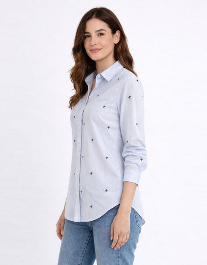 Reid Shirt - Blue Bow Stripe