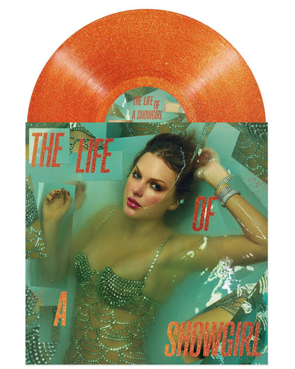 Taylor Swift- The Life of a Showgirl [Sweat and Vanilla Perfume Portofino Orange Glitter Vinyl] (DAMAGED) [ VINYL LP ]