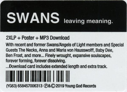 Swans- Leaving Meaning [ VINYL LP ]