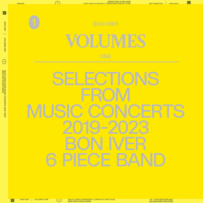 Bon Iver- VOLUMES: ONE "SELECTIONS FROM MUSIC CONCERTS 2019-2023 BON IVER 6 PIECE BAND [ VINYL LP ]