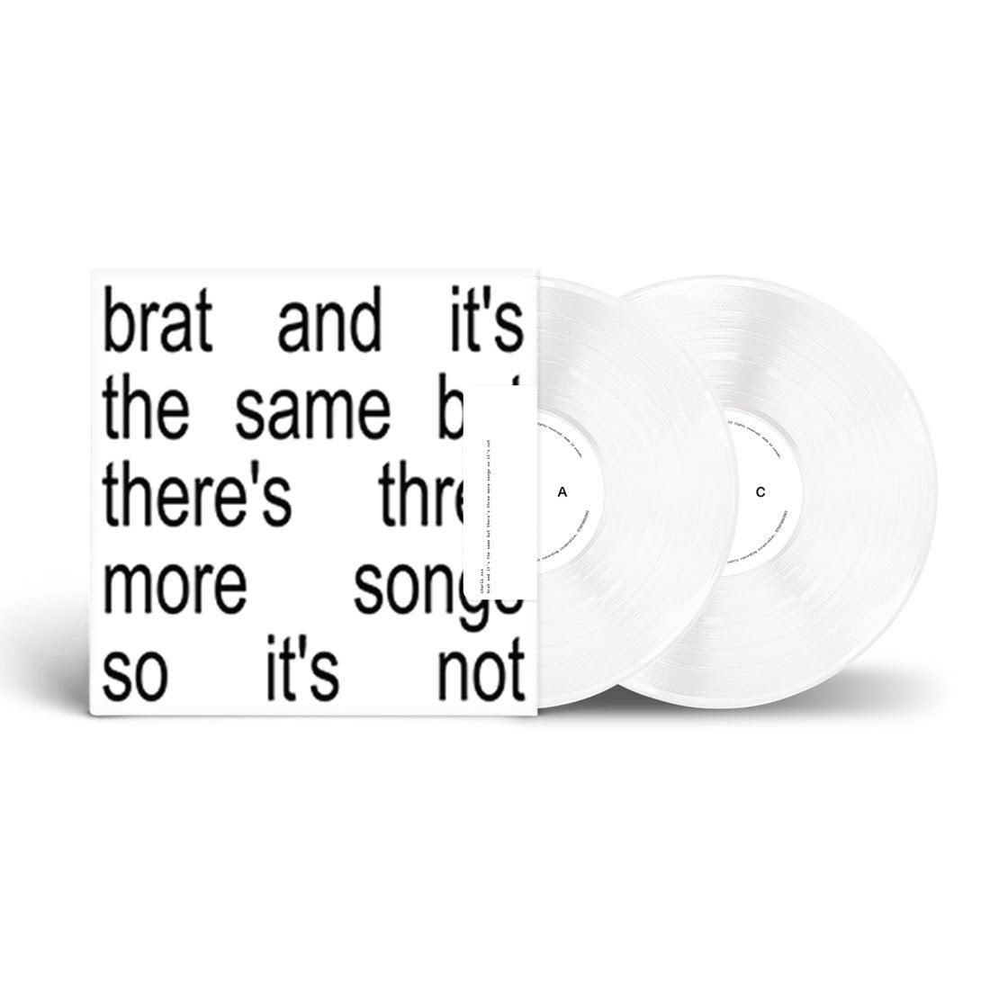 Charli XCX- Brat and it's the same but there's three more songs so it's not (White Vinyl) [ VINYL LP ]