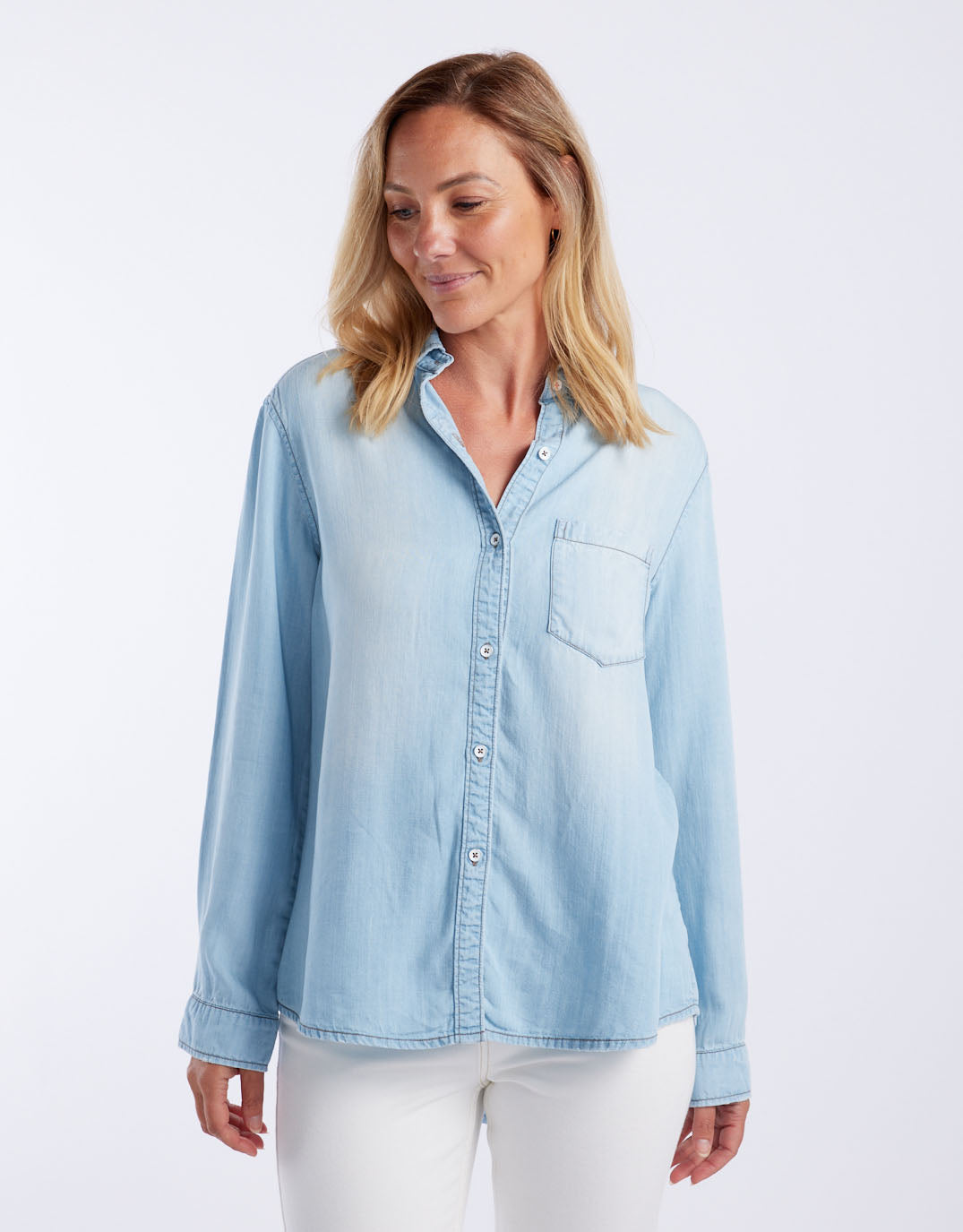Ava Vintage Shirt - Light Wash