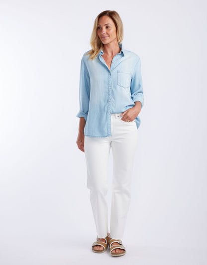 Ava Vintage Shirt - Light Wash
