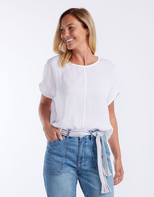 Effortless Camille Shell Top - White