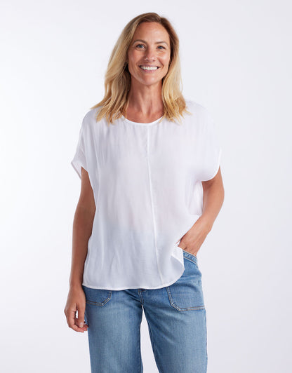 Effortless Camille Shell Top - White
