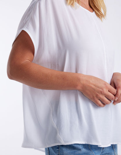 Effortless Camille Shell Top - White