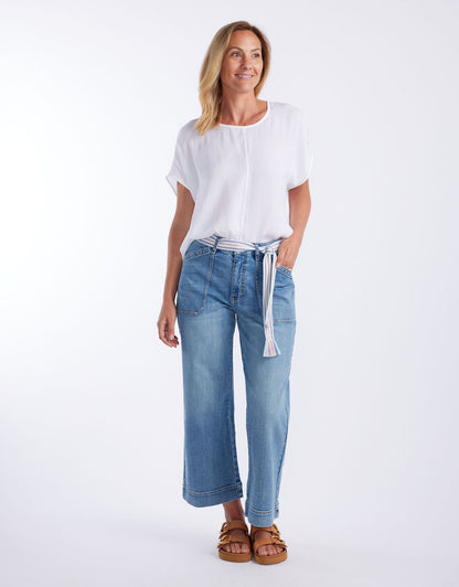 Effortless Camille Shell Top - White
