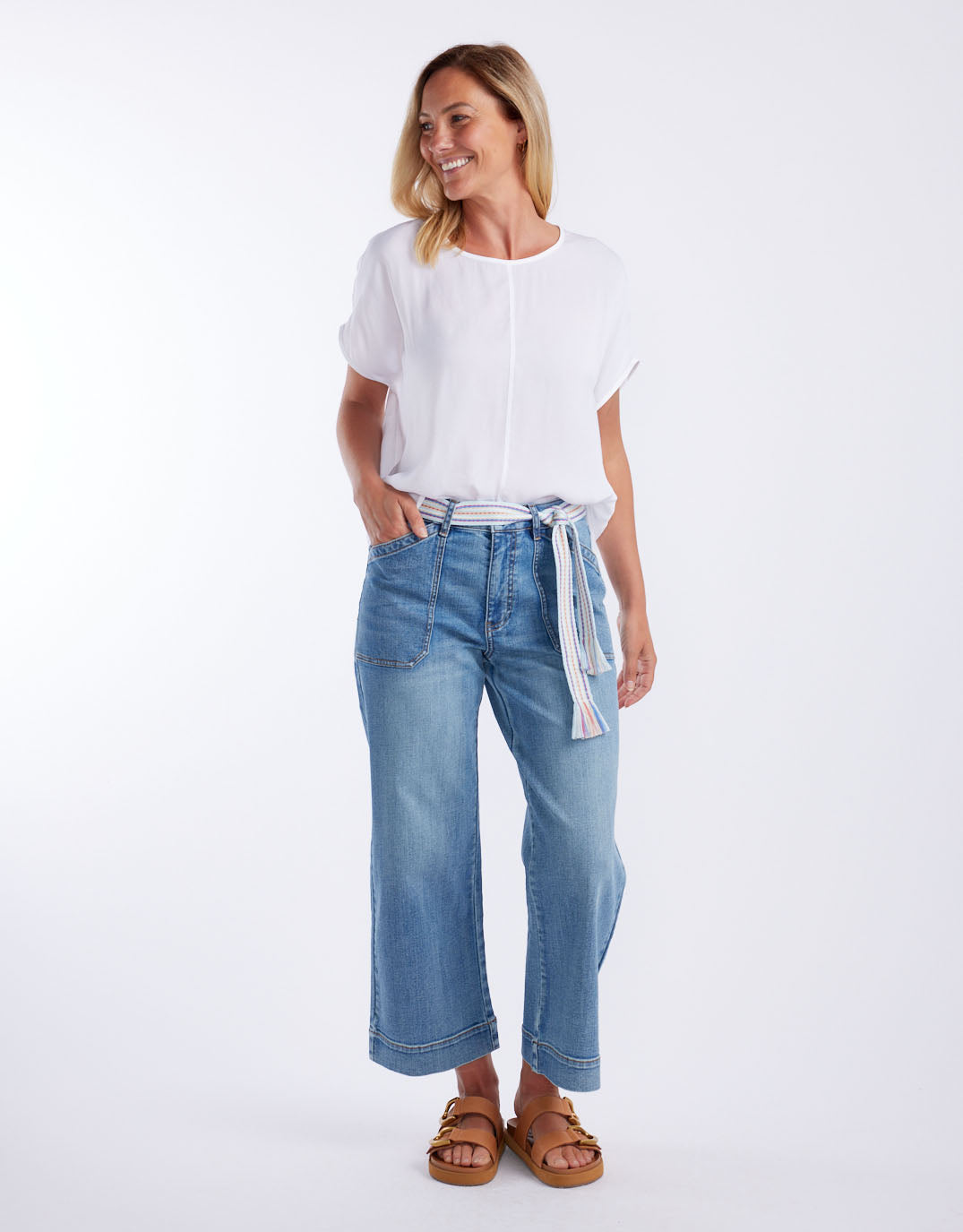 Effortless Camille Shell Top - White