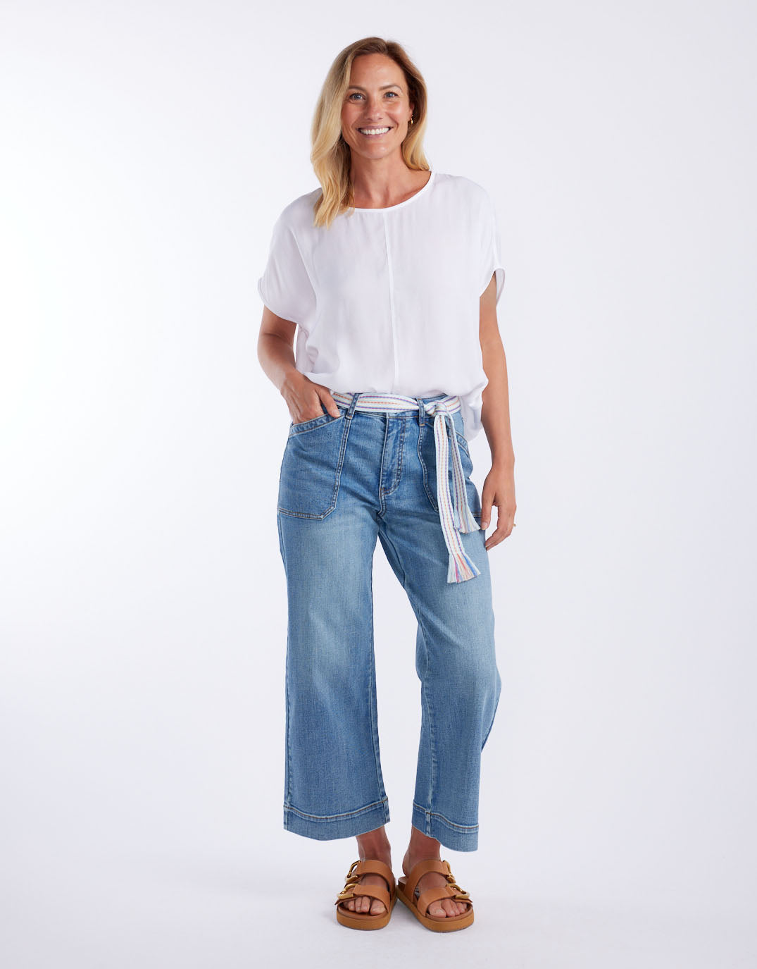 Effortless Camille Shell Top - White