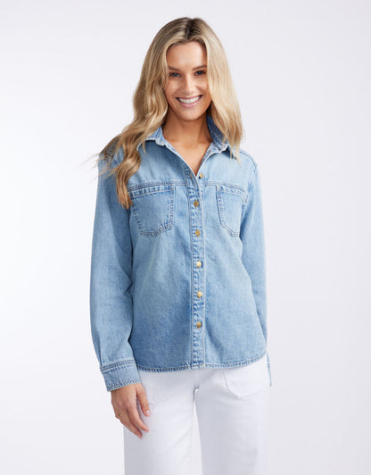 Claudia Relaxed Shirt - Mid Wash