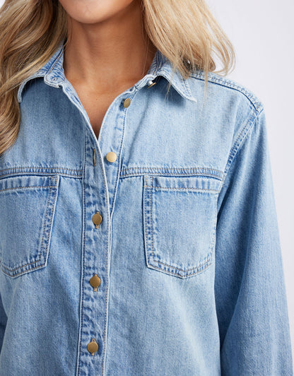 Claudia Relaxed Shirt - Mid Wash