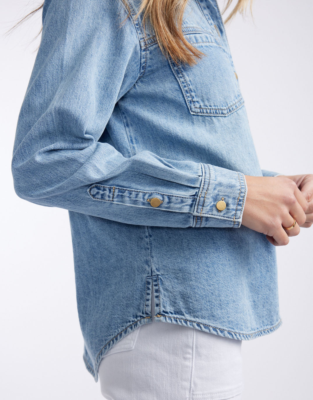 Claudia Relaxed Shirt - Mid Wash