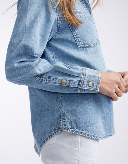 Claudia Relaxed Shirt - Mid Wash