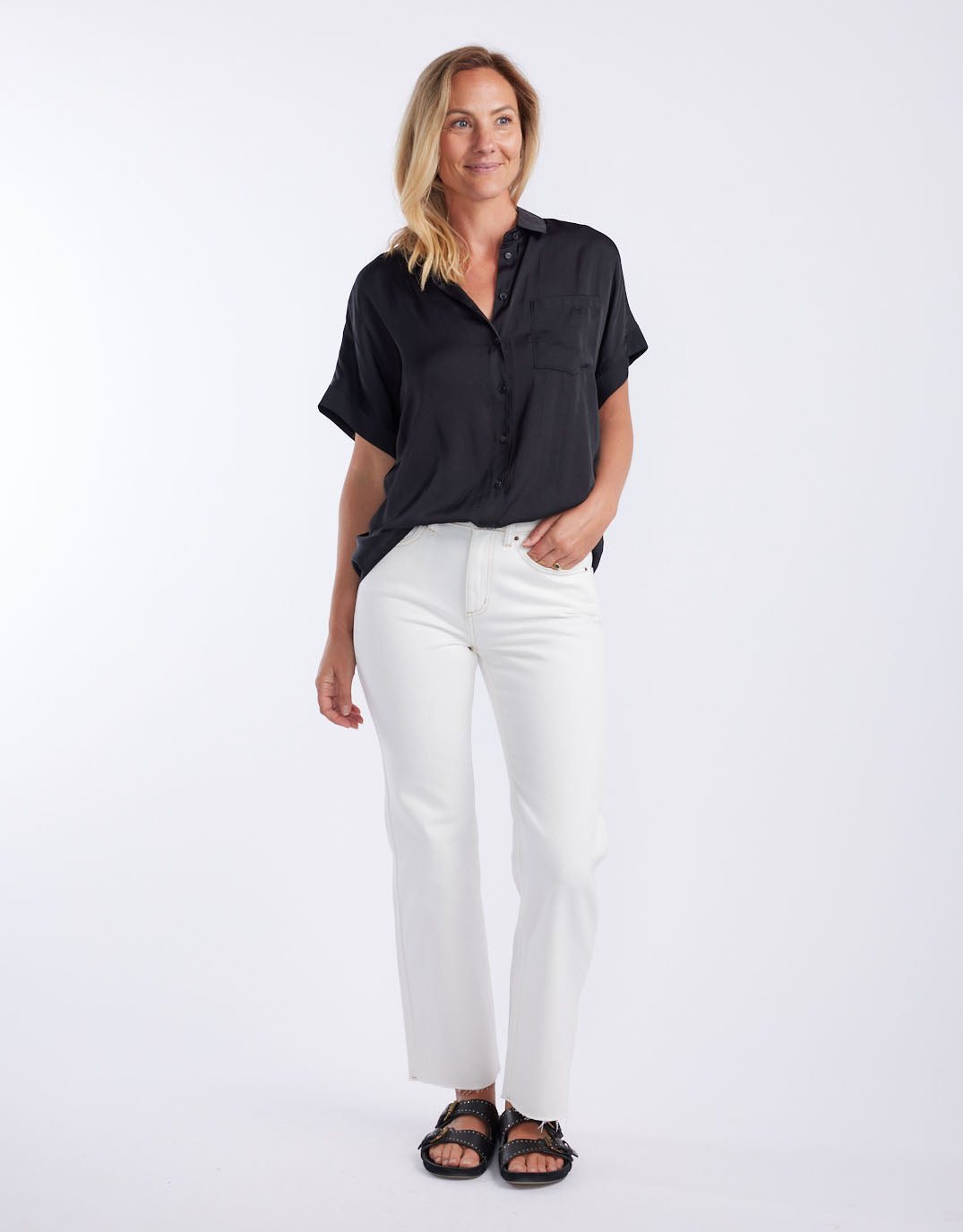 Effortless Drape Shirt - Black