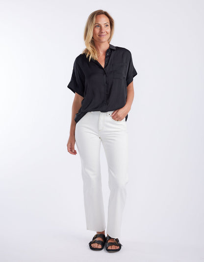 Effortless Drape Shirt - Black