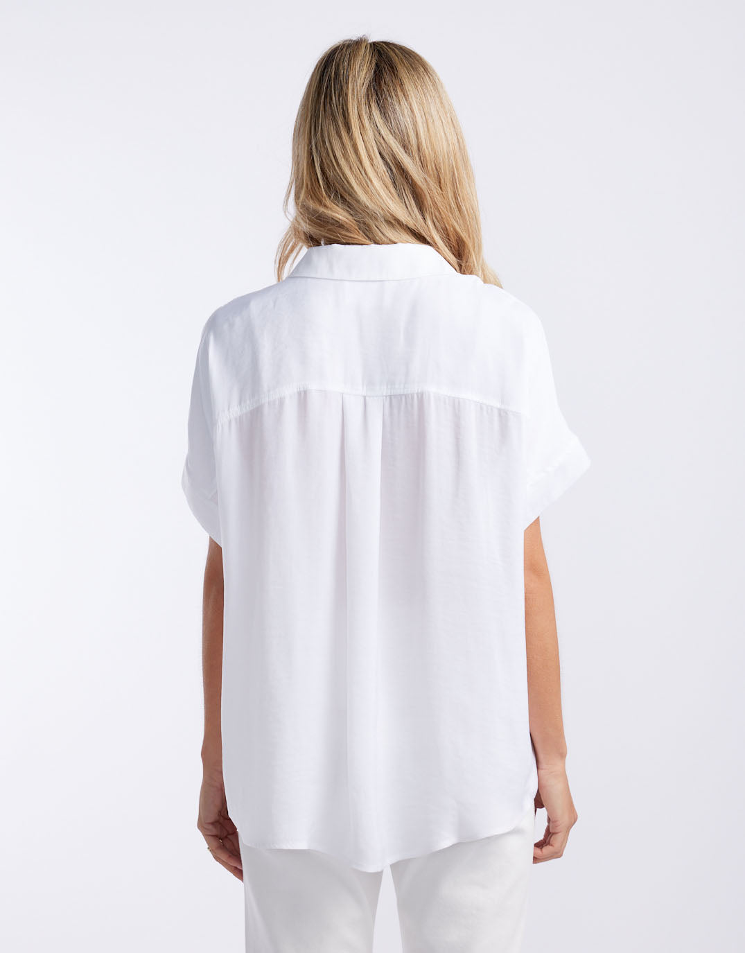 Effortless Drape Shirt - White