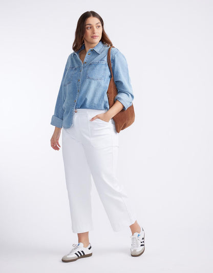 Claudia Relaxed Shirt - Mid Wash